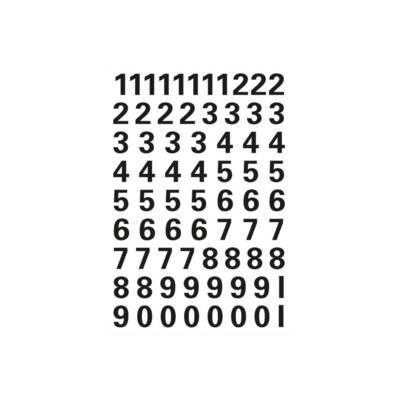 HERMA Zahlen 10 mm 0-9 wetterfest Folie schwarz 1 Bl.