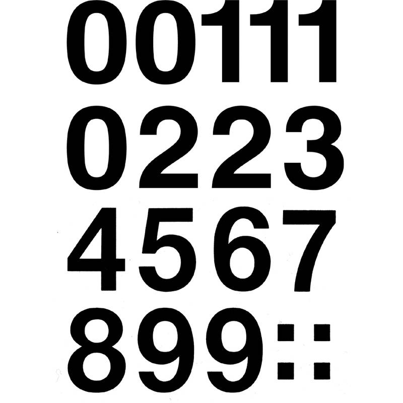 HERMA Zahlen 33 mm 0-9 wetterfest Folie schwarz 2 Bl.