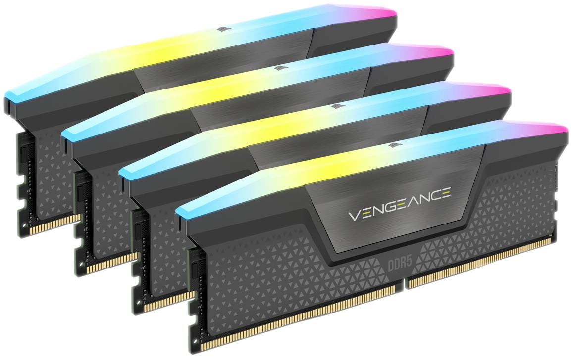 DDR5 64GB PC 5600 CL36 CORSAIR KIT (4x16GB) VENGEANCE RGB retail - CMH64GX5M4B5600Z36