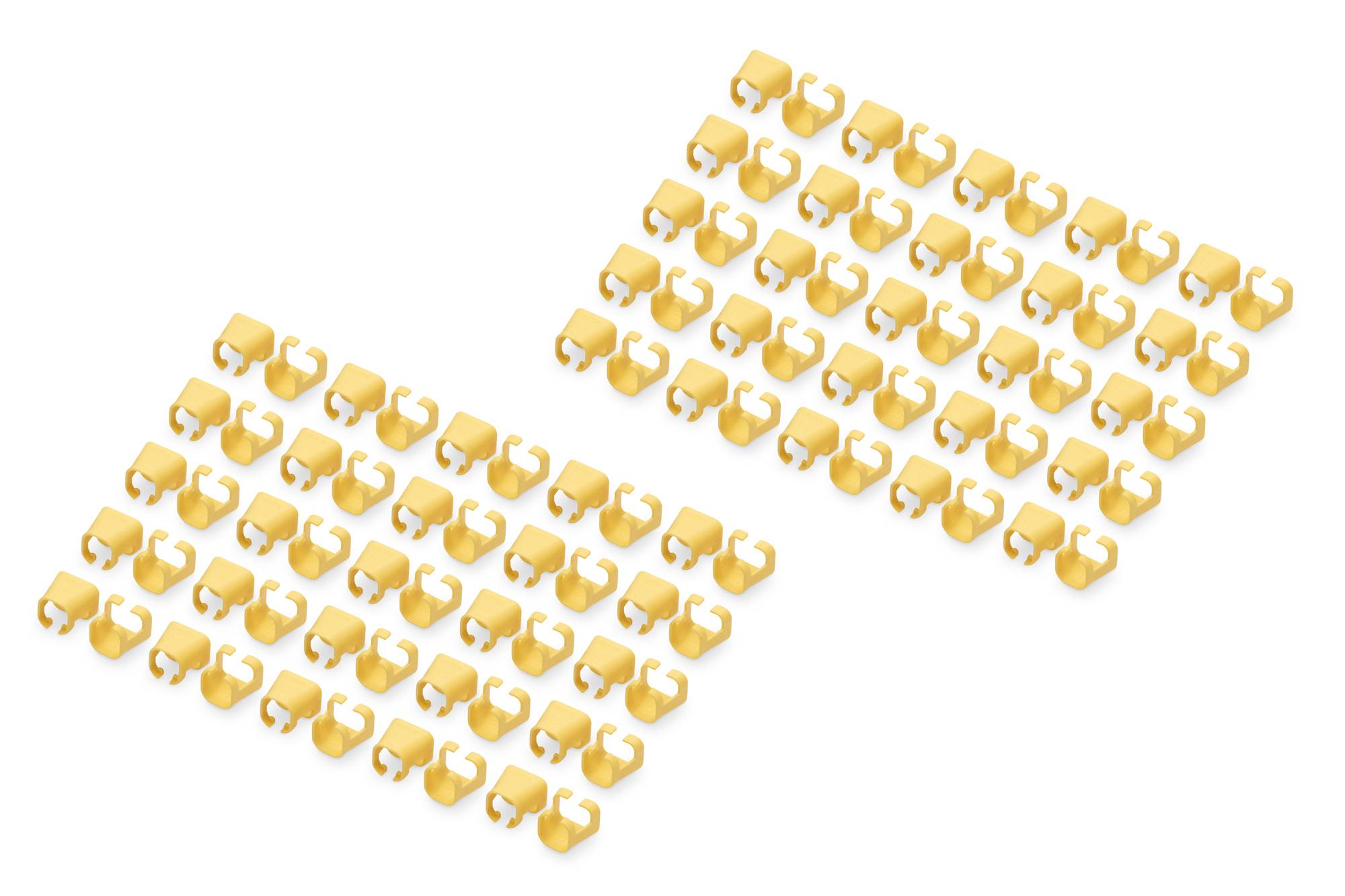 DIGITUS Farbclips für Patchkabel RJ45 100 Stück gelb Cat6 Kabel