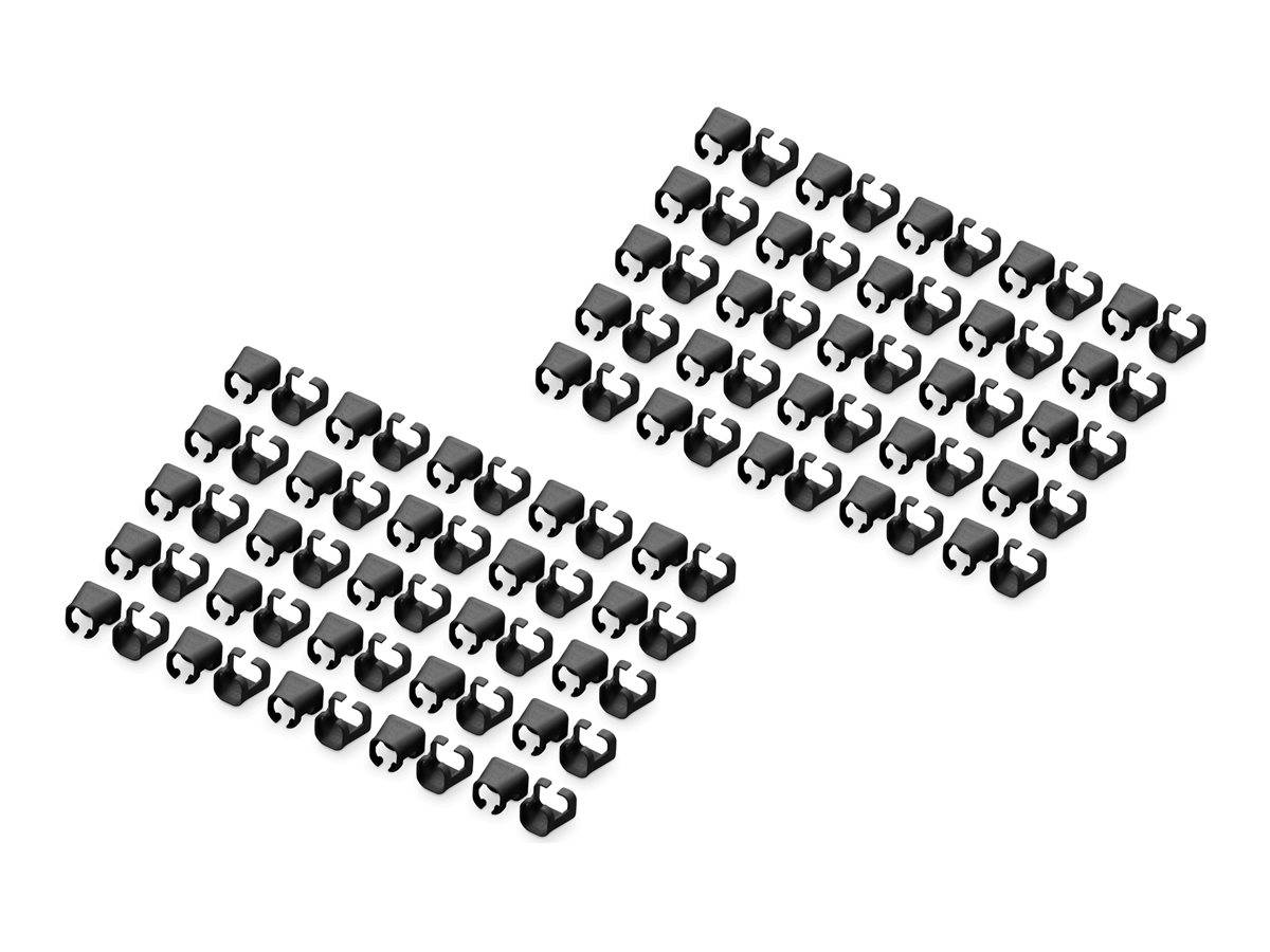 DIGITUS Farbclips für Patchkabel RJ45 100 Stück schwarz Cat6 Kabel