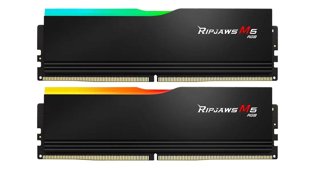 4713294235701 - Ripjaws M5 RGB DDR5-5200 - 32GB - CL40 - Dual Channel (2 pcs) - Intel XMP - Schwarz mit RGB 4713294235701 - Ripjaws M5 RGB DDR5-5200 - 32GB - CL40 - Dual Channel (2 pcs) - Intel XMP - Schwarz mit RGB