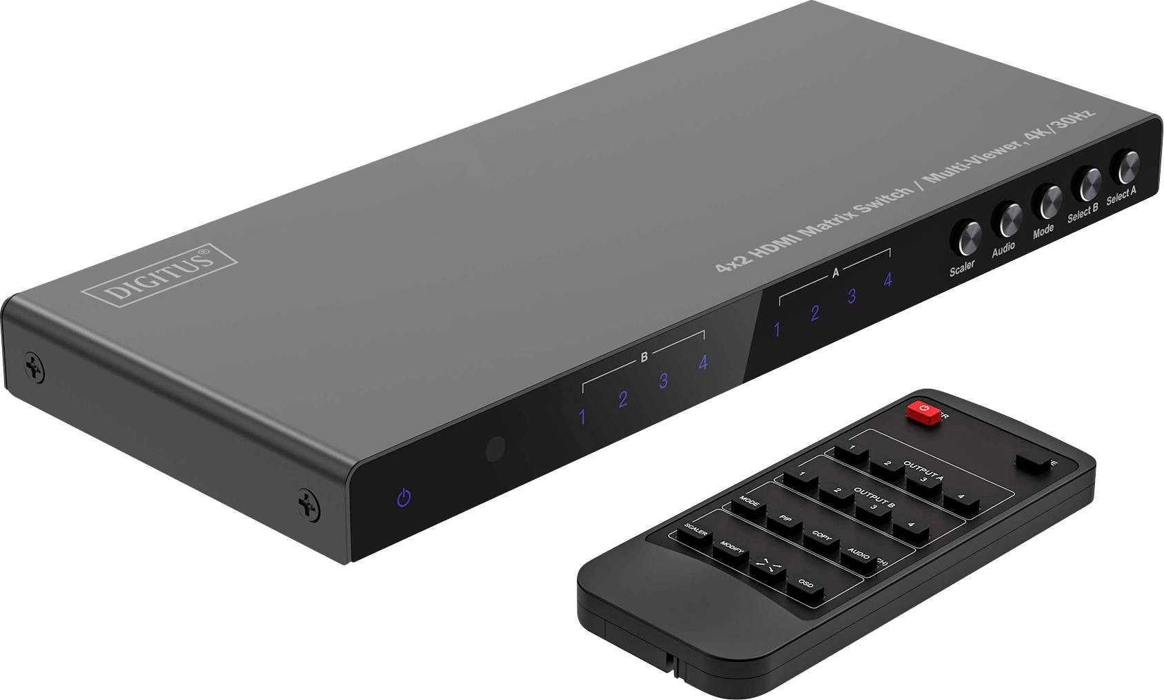 DIGITUS HDMI Matrix Switch 4K/30Hz, 4x2, Digitus DS-55345 (BILD1)