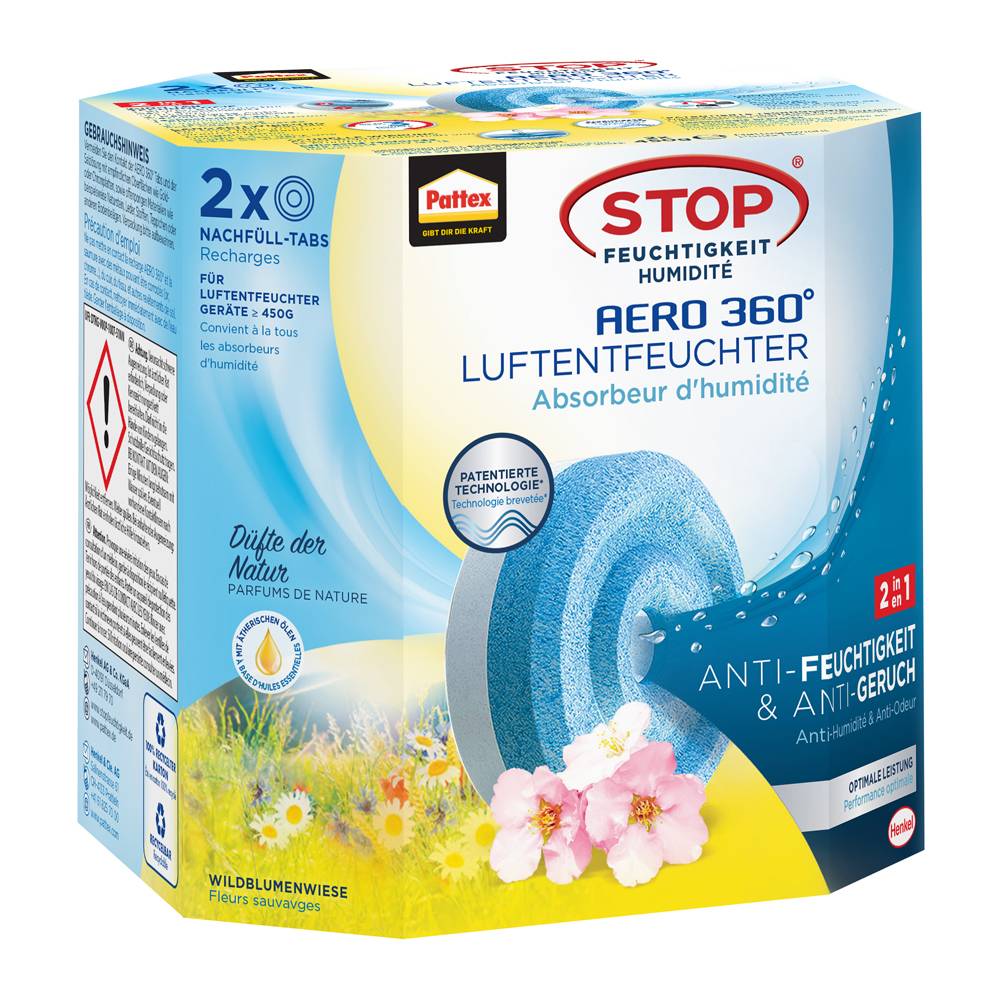 Pattex Luftentfeuchter Nachfüll Tabs Aero 360 2x450g Meadow Heften,Lochen,Kleben