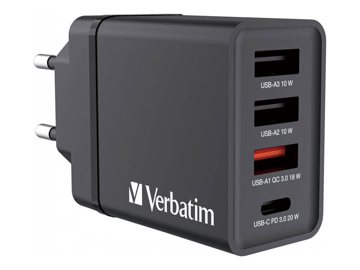 Verbatim CHR-30EU2 USB Charger 30W with 2 x USB-A 10W Black Verbatim CHR-30EU2 USB Charger 30W with 2 x USB-A 10W Black