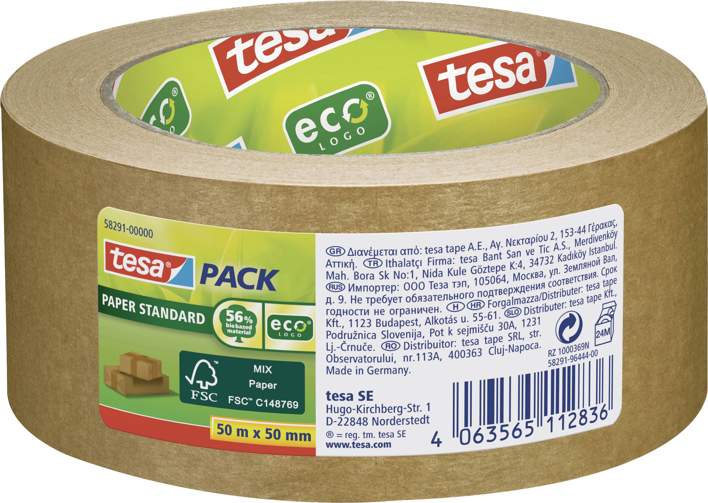 tesapack Papier Standard ecoLogo braun -Packband-