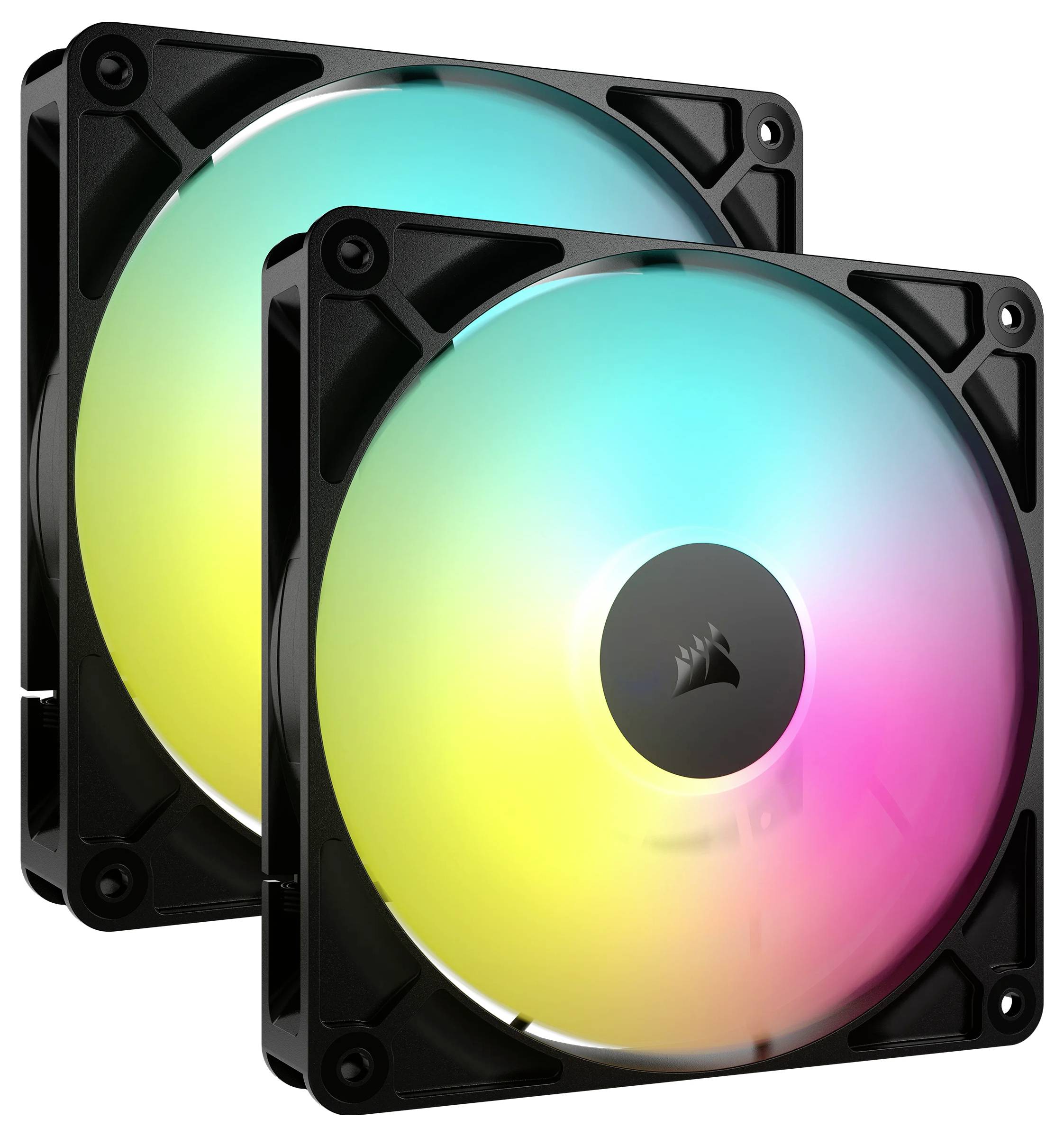0840006684152 - RS140 ARGB 2-pack - Gehäuselüfter - 140mm - Schwarz mit RGB LED - 36 dBA