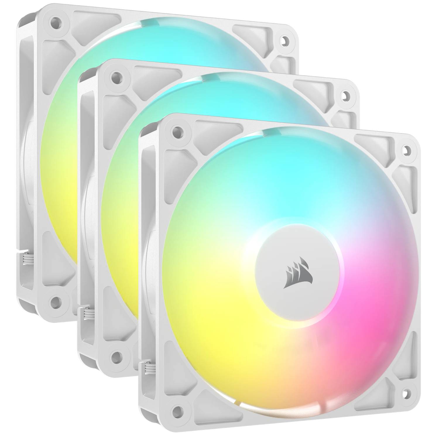 0840006684176 - RS120 ARGB 3-pack - Gehäuselüfter - 120mm - Weiß mit RGB-Beleuchtung - 36 dBA 0840006684176 - RS120 ARGB 3-pack - Gehäuselüfter - 120mm - Weiß mit RGB-Beleuchtung - 36 dBA