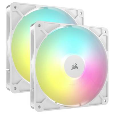CORSAIR Lüfter 140*140*25 RS140 WHITE ARGB PWM Dual Pack
