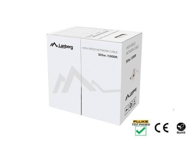 LANBERG Verlegekabel CAT.5E UTP 305m Kupfer schwarz