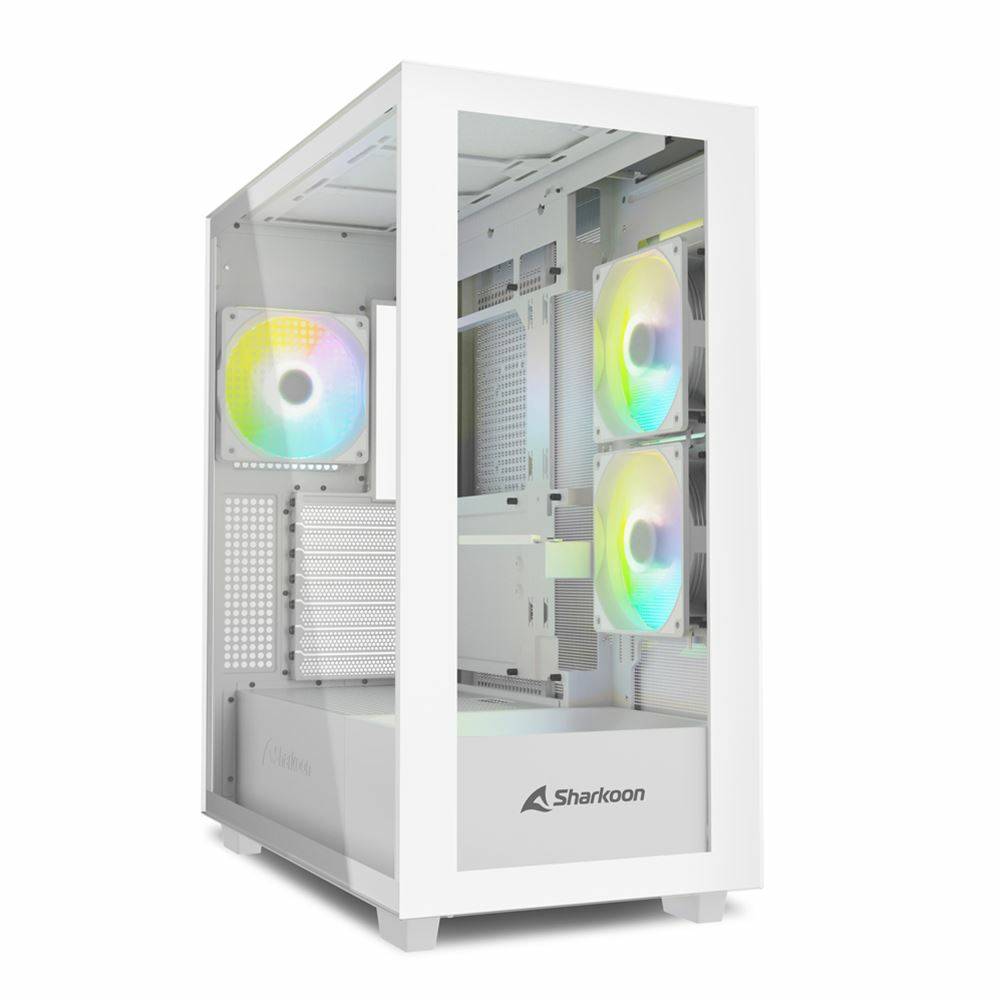 Sharkoon Gehäuse Rebel C60   RGB    ATX       2xGlas weiß