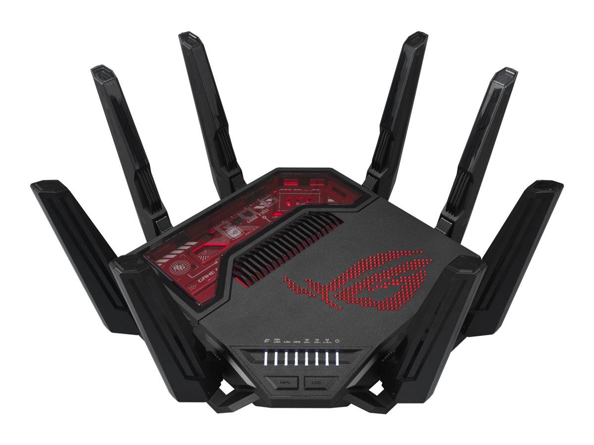 4711387382639 - ASUS ROG Rapture GT-BE19000 - Wireless Router Switch mit 6 Ports - 10GbE 5GbE 25GbE Wi-Fi 7 - WAN-Ports 2 - Wi-Fi 7 - Quad-Band 4711387382639 - ASUS ROG Rapture GT-BE19000 - Wireless Router Switch mit 6 Ports - 10GbE 5GbE 25GbE Wi-Fi 7 - WAN-Ports 2 - Wi-Fi 7 - Quad-Band