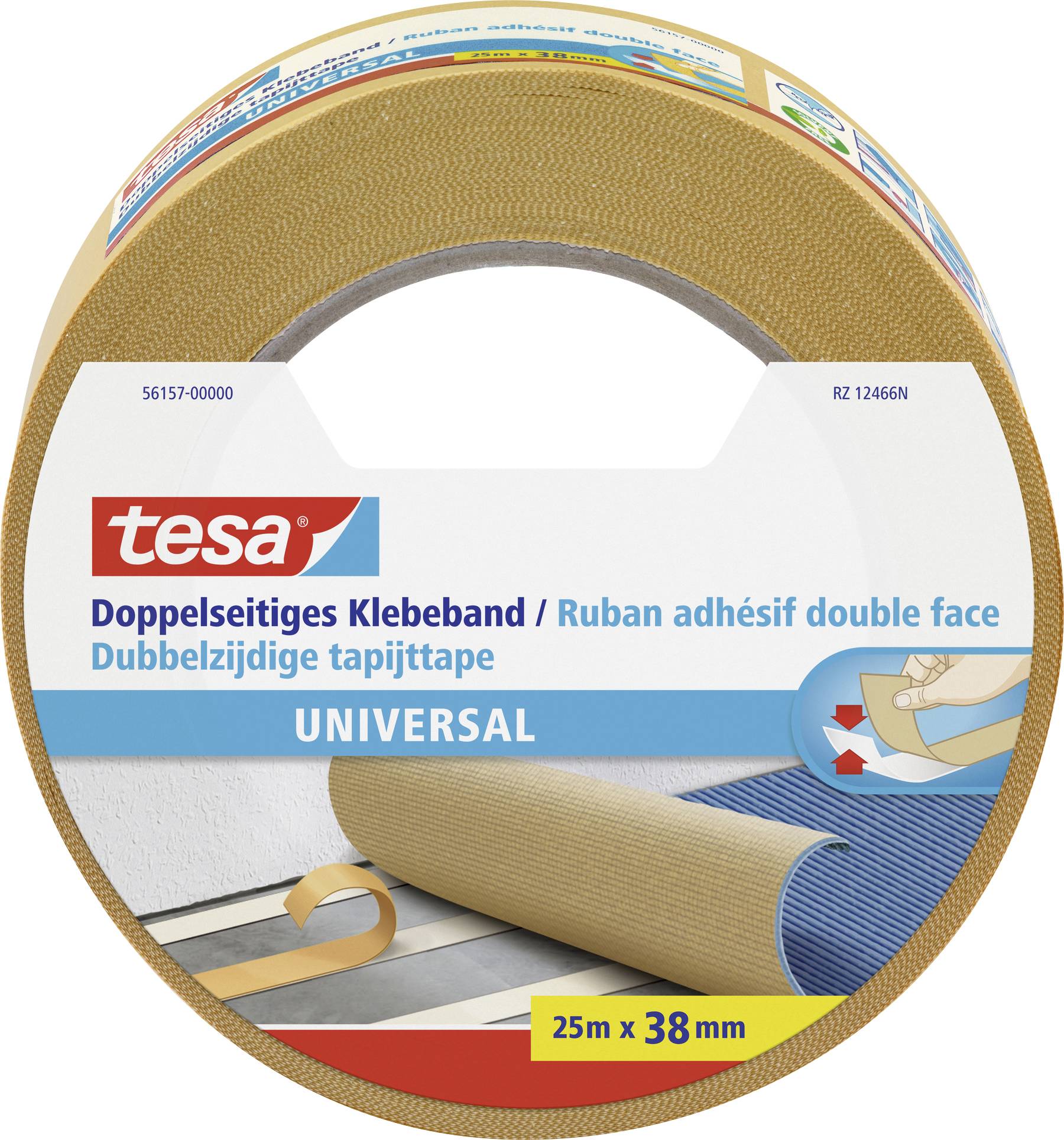 tesa Klebeband doppelseitig Universal 25m x 38mm - 56157-00000-11