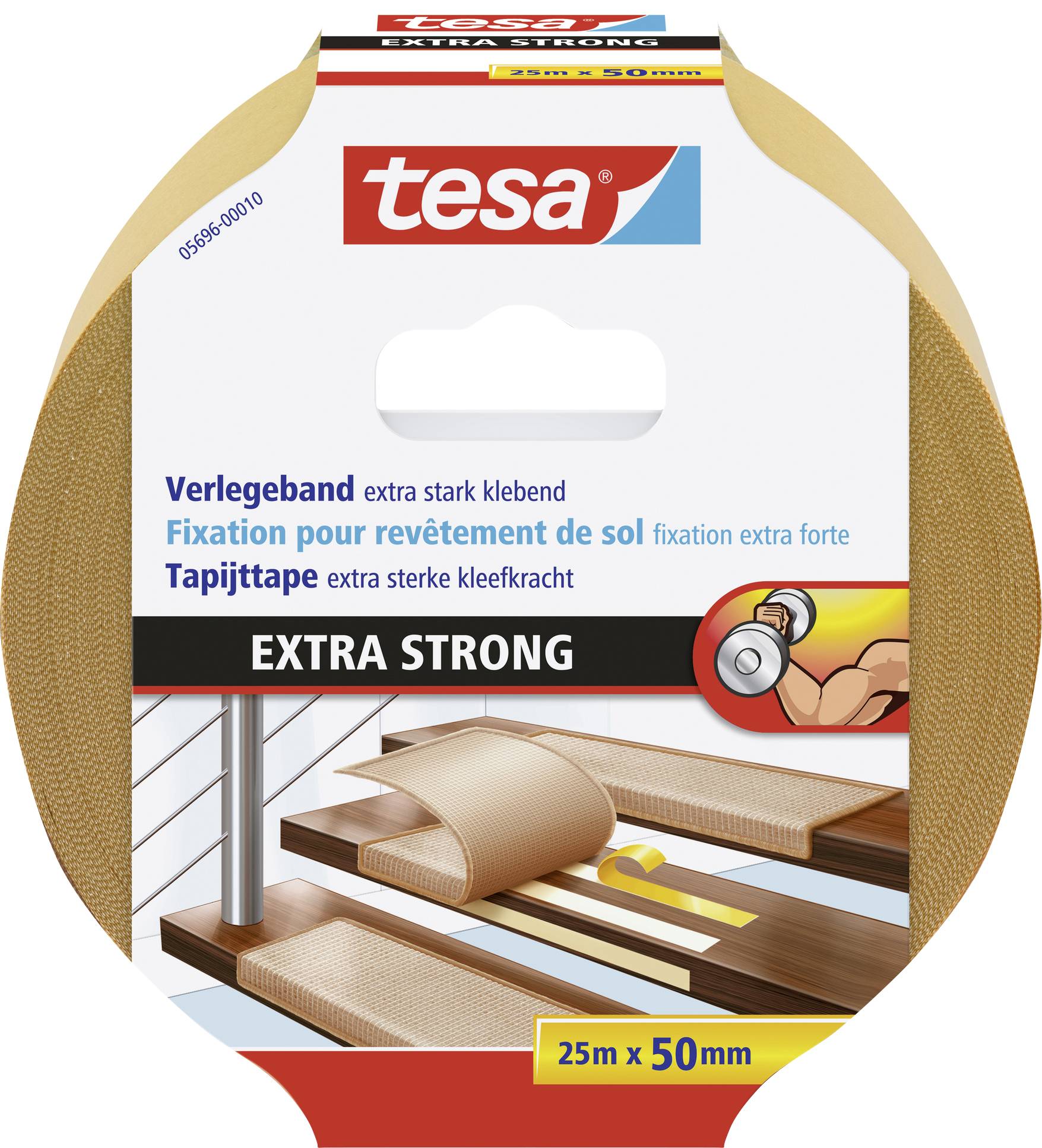 tesa Verlegeband 25m x 50mm extra stark klebend braun - 05696-00010-11
