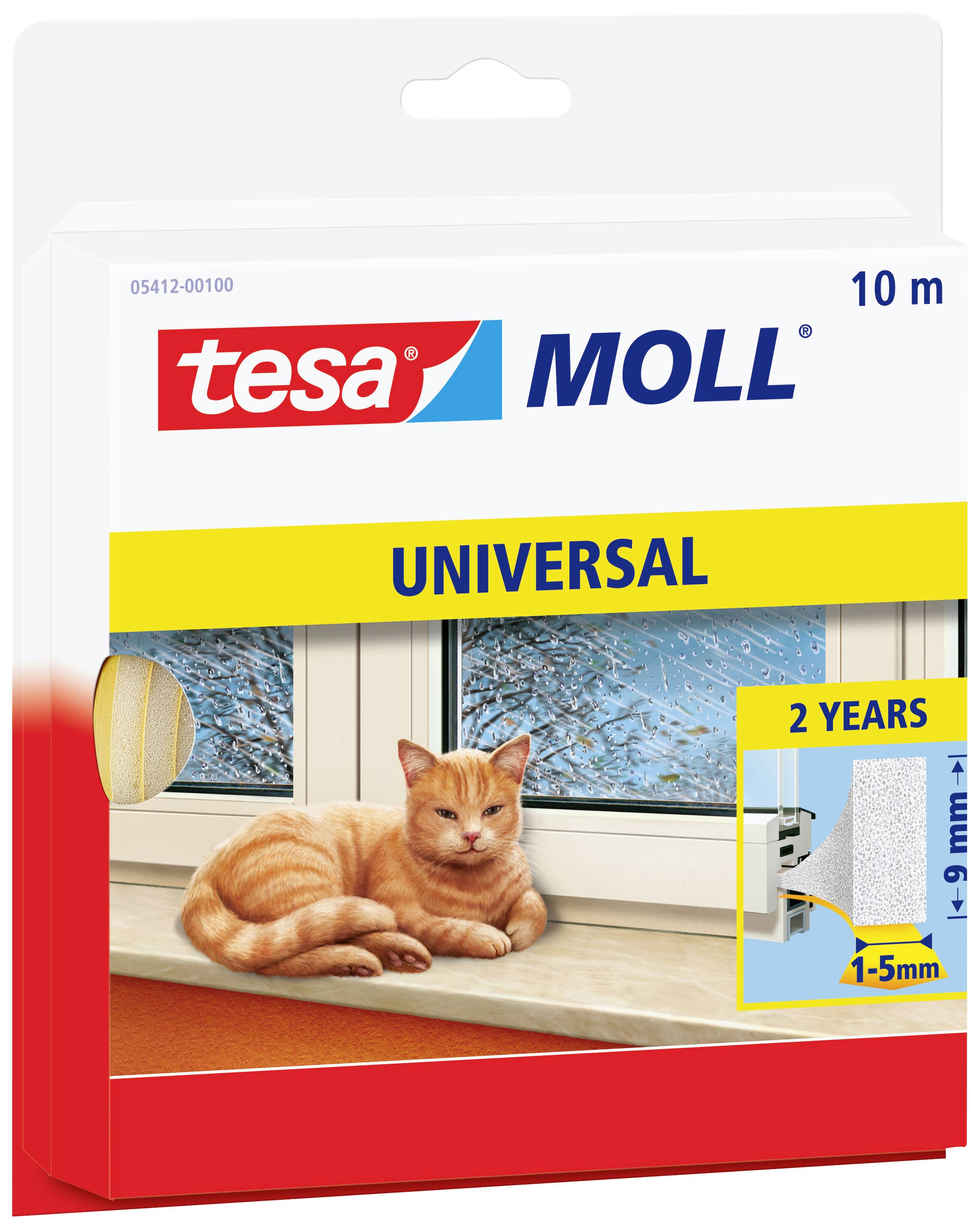 tesamoll Schaumstoff Universal 10m x 5mm weiß - 05412-00100-00