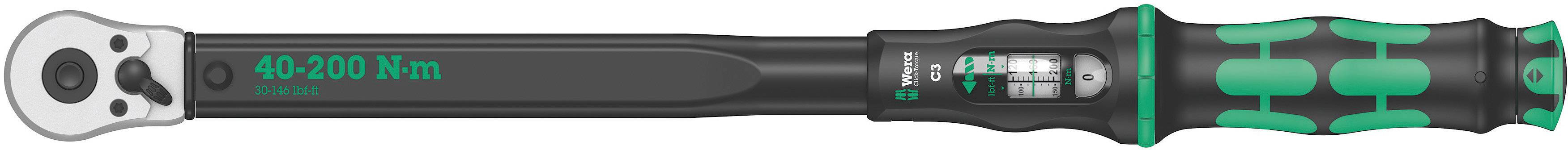 Wera Click-Torque C 3 Drehmomentschlüs. Umschaltbar 40-200Nm - 05075622001