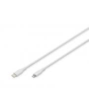 DIGITUS USB 2.0 Kabel Typ C-Lightning Silikon 2m        weiß