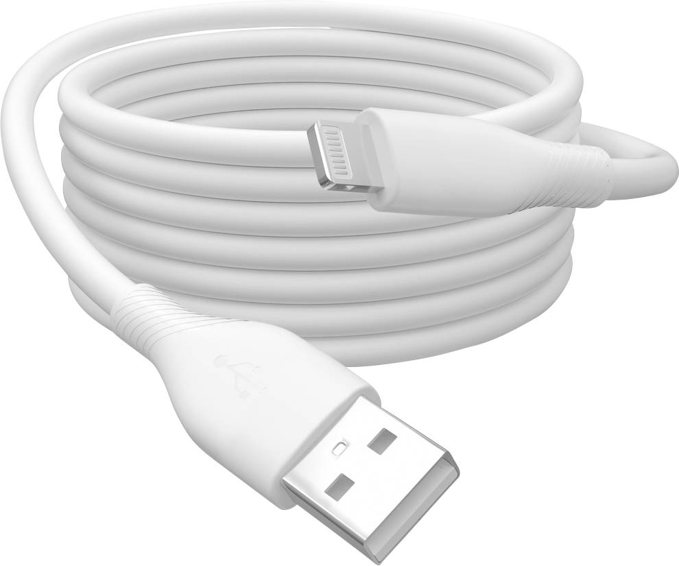 DIGITUS USB 2.0 Kabel Typ A-Lightning Silikon 1m MFI weiß