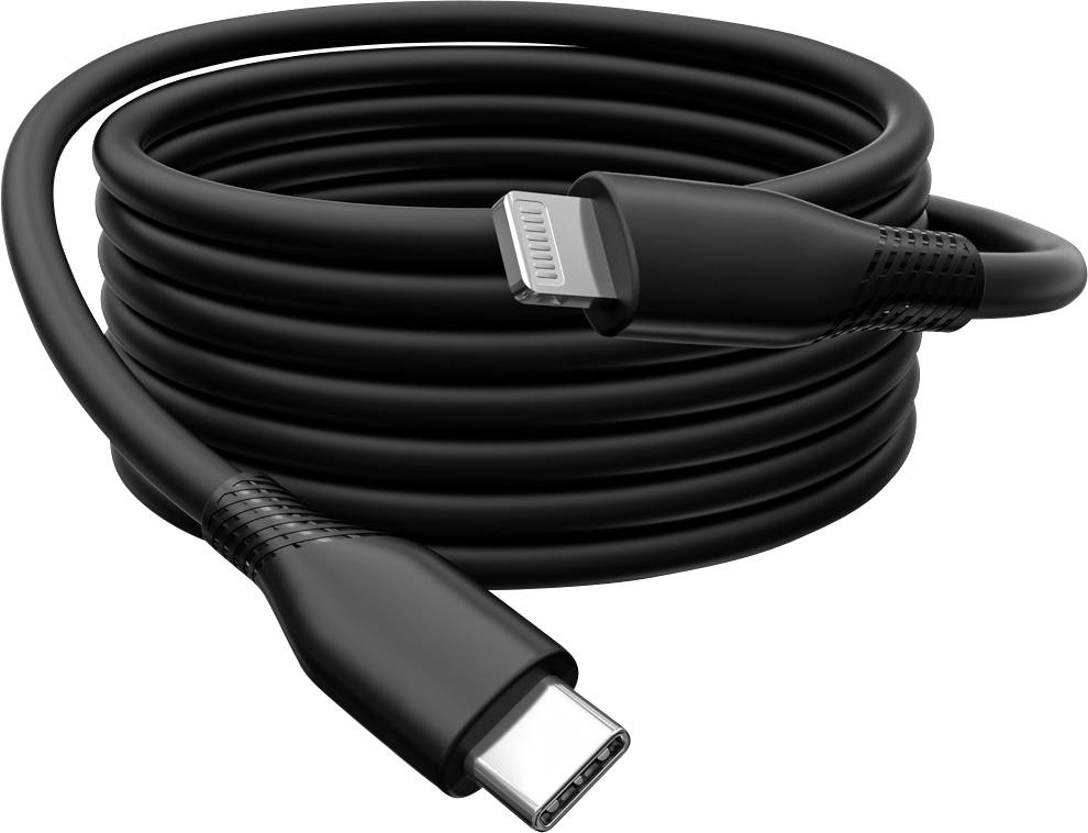 DIGITUS USB 2.0 Kabel Typ C-Lightning Silikon 0,5m MFI schwa