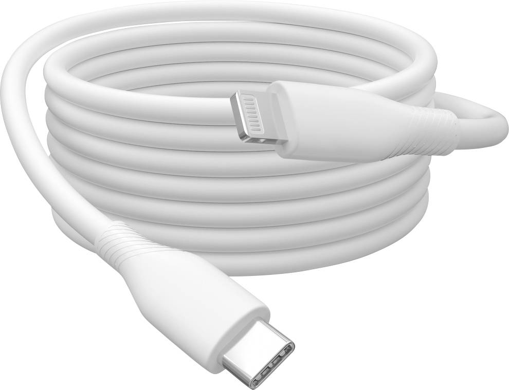 DIGITUS USB 2.0 Kabel Typ C-Lightning Silikon 1m MFI weiß