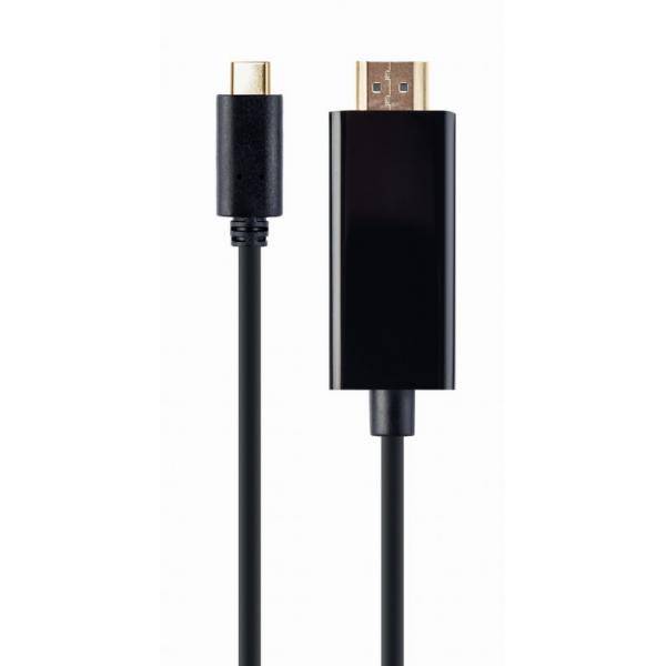 gembird USB-C auf HDMI Adapterkabel, schwarz 4k@60 Hz 2m - A-CM-HDMIM-02