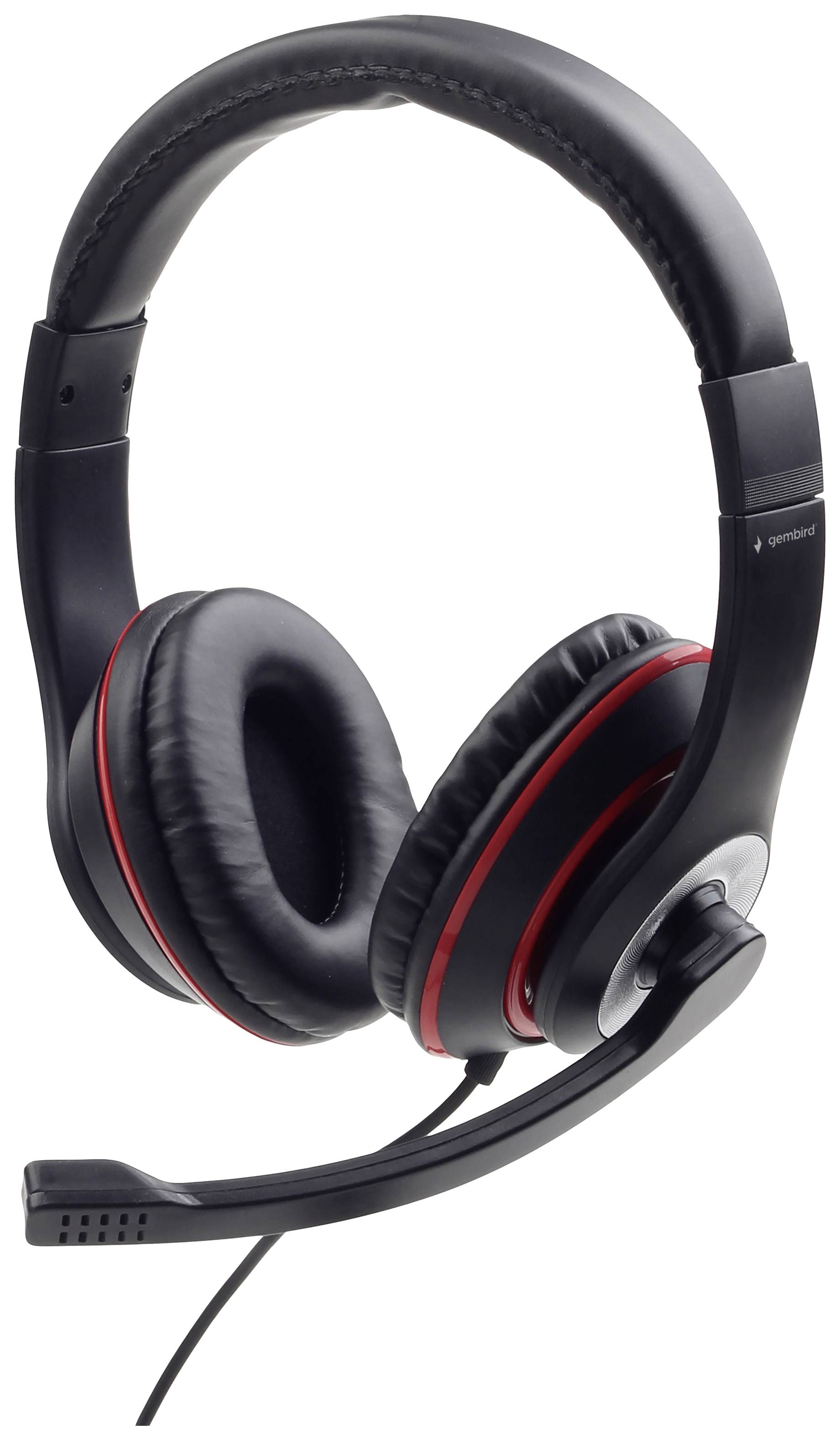 gembird Stereo-Headset mit Mikrofon, Schw.