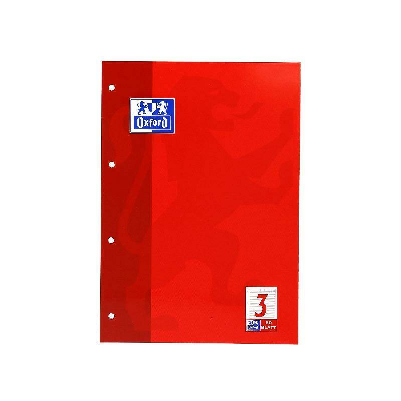 Oxford Arbeitsblätterblock A4 50 Blatt Lin. 3 - 100050342