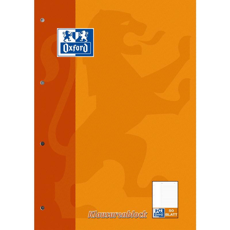 Oxford Klausurenblock Schule 5er Pack A4 liniert - 100061261