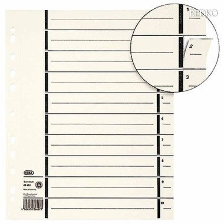 Oxford Trennblatt A4 mit Perforation aus Kraftkarton 100Stk - 400004672