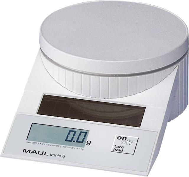 MAUL Solar-Briefwaage MAULtronic S, 2000 g weiß - 1512002