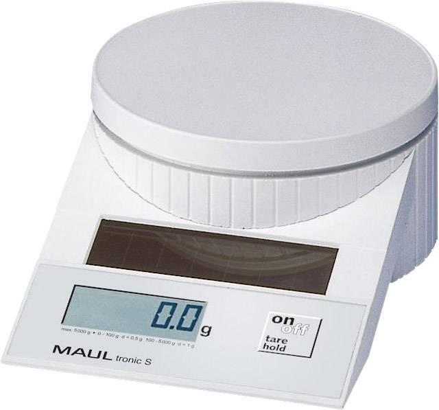 MAUL Solar-Briefwaage MAULtronic S, 5000 g weiß, Maul 1515002 (BILD1)