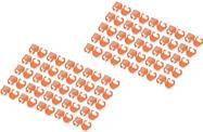 DIGITUS Farbclips für Patchkabel 100Stk. Orange Cat6 Kabel