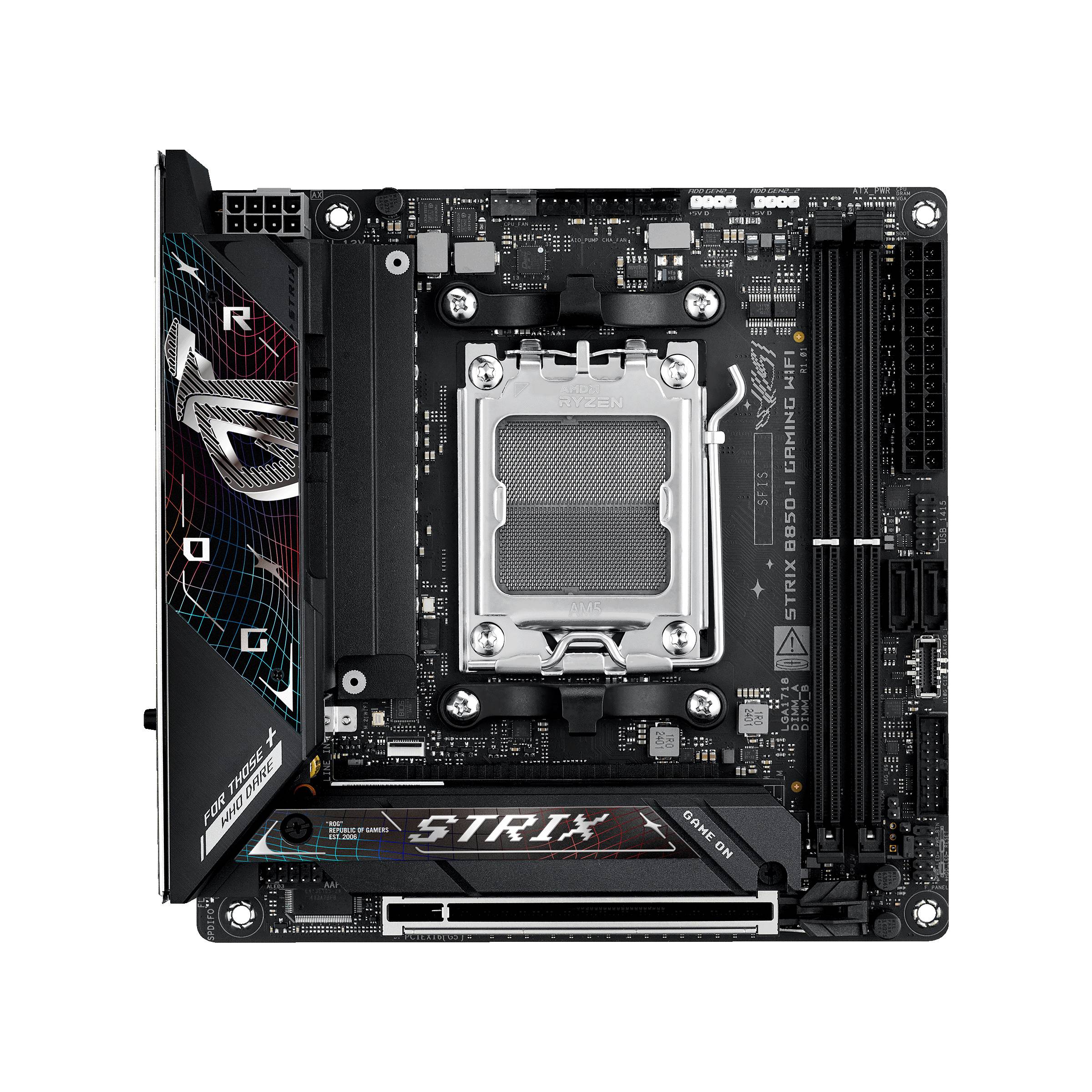 4711387823620 - ASUS ROG STRIX B850-I GAMING WIFI Mainboard - AMD B850 - AMD AM5 socket - DDR5 RAM - Mini-ITX 4711387823620 - ASUS ROG STRIX B850-I GAMING WIFI Mainboard - AMD B850 - AMD AM5 socket - DDR5 RAM - Mini-ITX