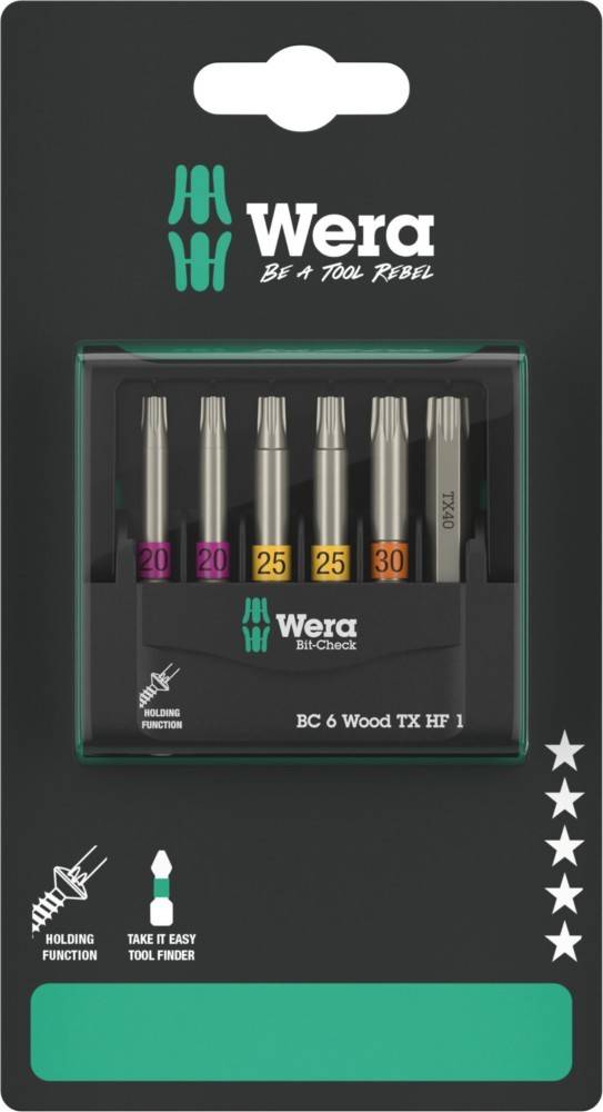 Wera Bit-Check 6 Wood TORX HF 1 SB, Wera 05073639001  (BILD1)