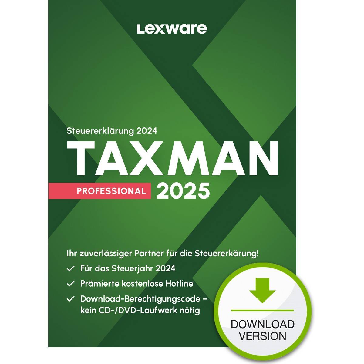 Lexware ESD TAXMAN 2025 Pro (1-Platz Lizenz) Download - 18832-2013