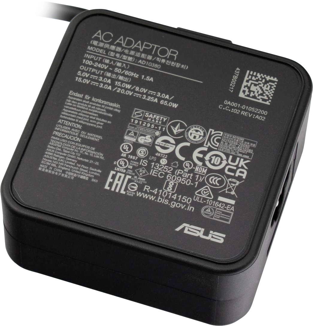 ASUS Netzteil AC65-00(A23-065N1A)/EU//TYPE C/3PIN/V4/6PCS - 90XB04EN-MPW1G0