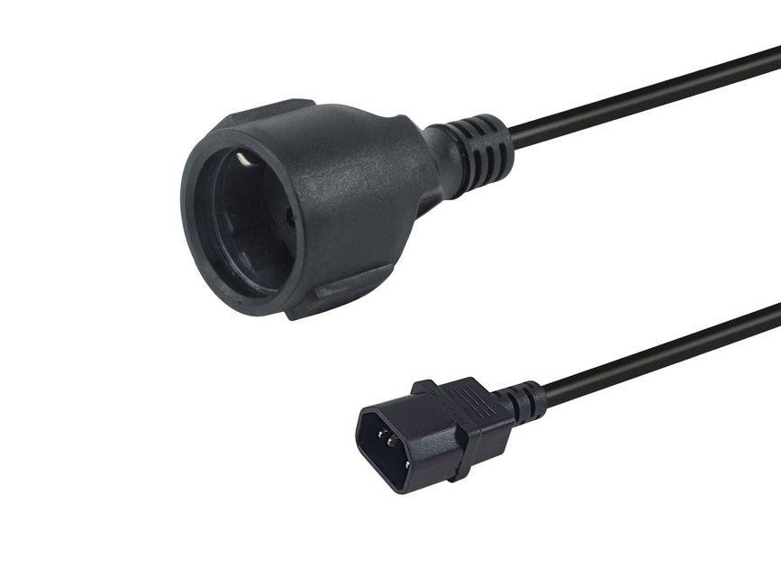 4015867240984 - Equip Netzkabel Anschl C14 -> CEE7 3 025m schwarz 4015867240984 - Equip Netzkabel Anschl C14 -> CEE7 3 025m schwarz