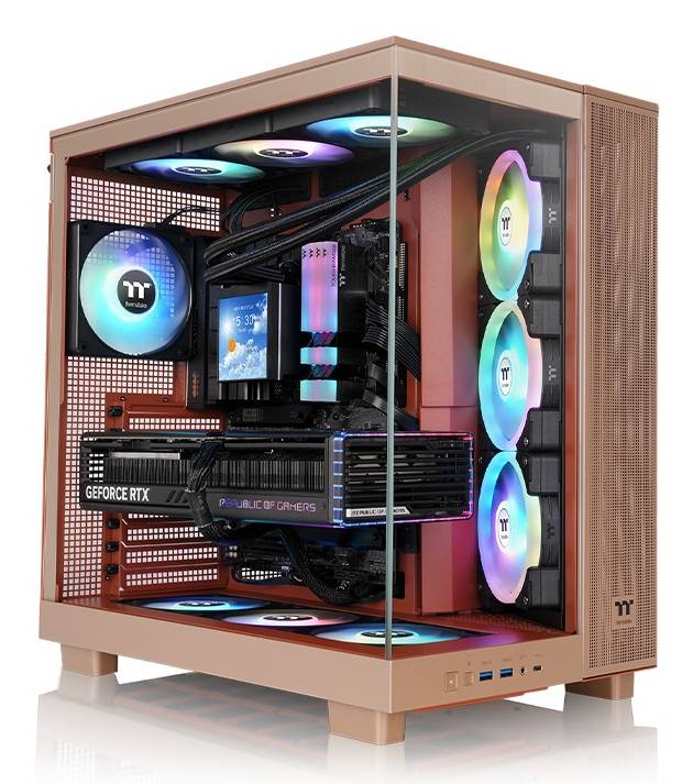 Geh Thermaltake View 380 XL TG Midi Tower ARGB Gravel Sand retail - CA-11E-00MGWN-00