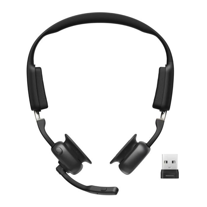 SHOKZ OPENMEET Bluetooth Knochenschall Headset USB A Dongle - C610-AA-BK-EU-000