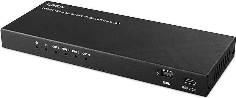 LINDY 4 Port HDMI 8K60 Splitter mit Audio - 38535