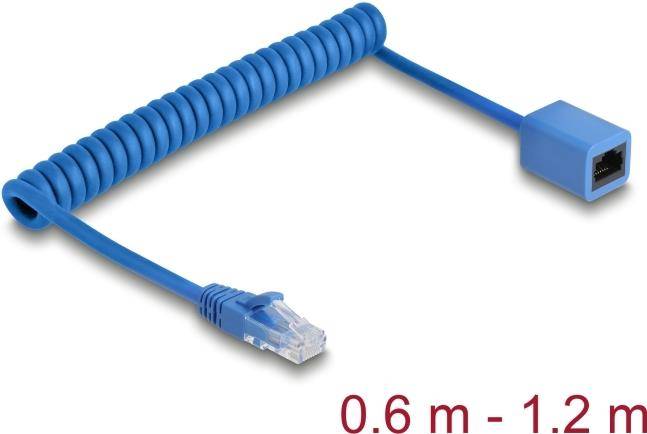 DELOCK RJ45 Spiralkabel Stecker zu Buchse Cat.6 UTP 90365 (BILD1)