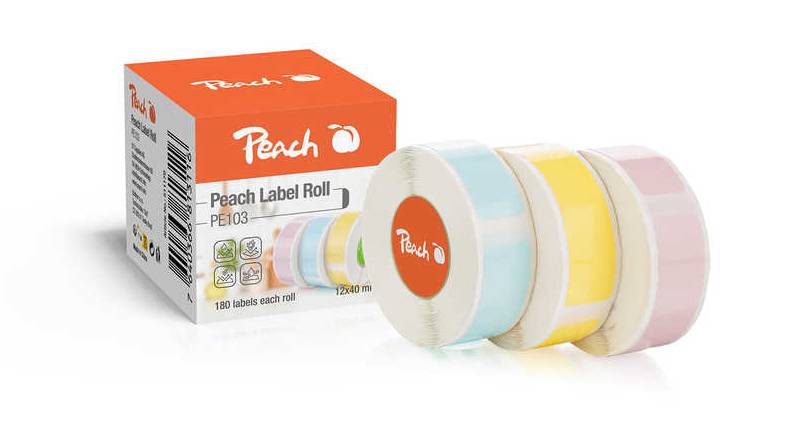 7640366813116 - Thermoetikettenband hellblau hellgelb und pink 12x40mm 180 Etiketten pro Rolle 3 Farben PE103 7640366813116 - Thermoetikettenband hellblau hellgelb und pink 12x40mm 180 Etiketten pro Rolle 3 Farben PE103