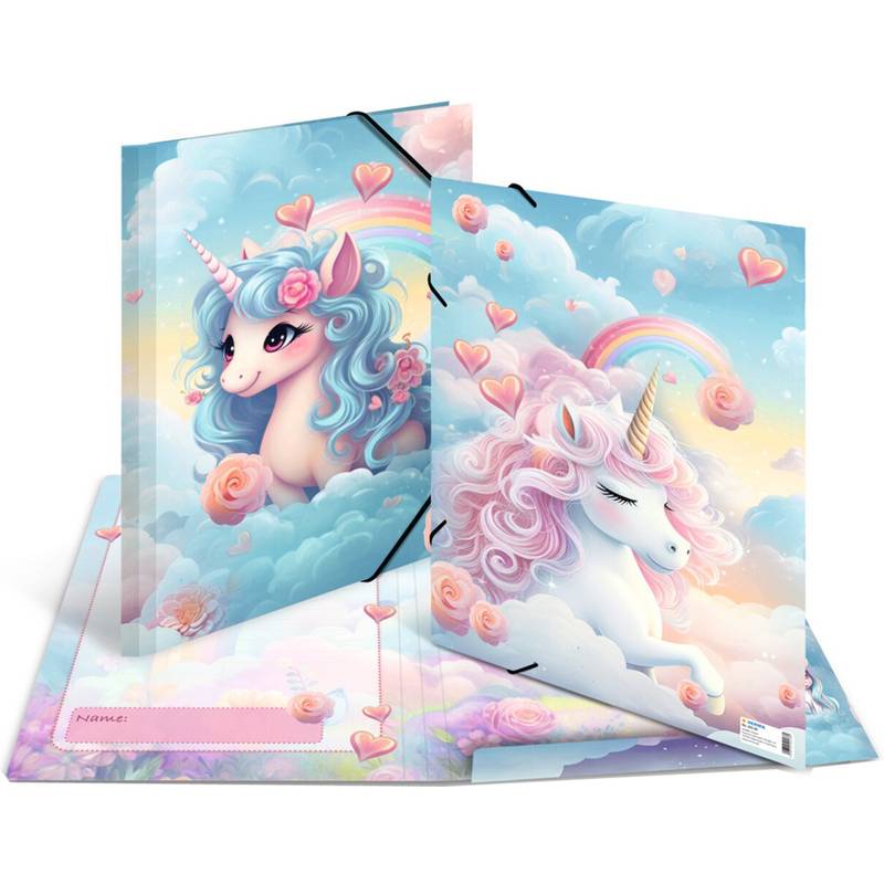 HERMA Sammelmappen A3 Karton Happy Unicorns - 20138