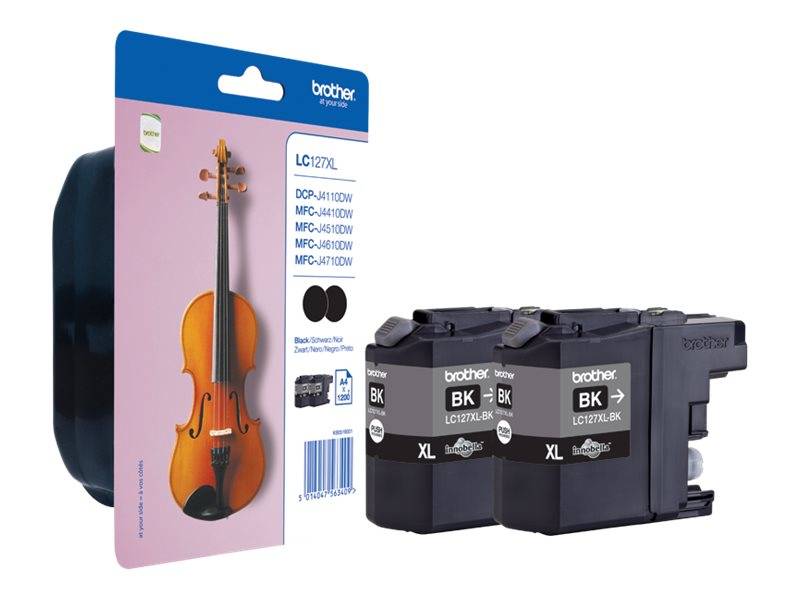 Patrone Brother LC-127XLBKBP2 Twin Pack Rainbowlister - LC127XLBKBP2