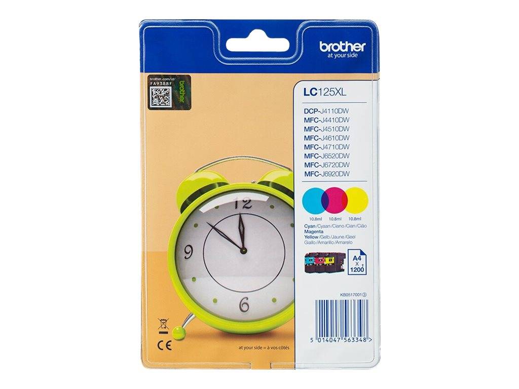 Patrone Brother LC-125XLRBWBP Rainbow Brother  (BILD1)
