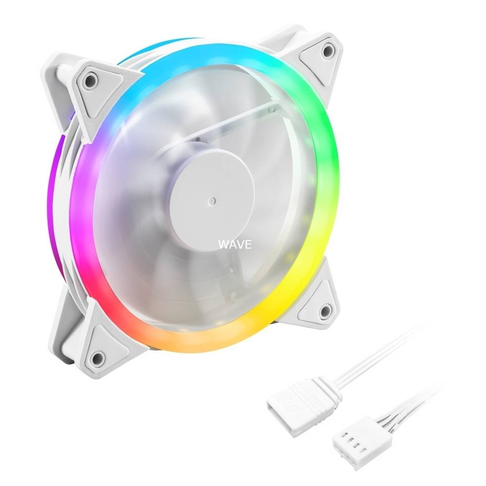 Sharkoon Lüfter 120*120*25 SHARK Blades PWM RGB weiß - 4044951039982