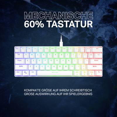 Deltaco Gaming Tastatur USB, RGB, weiß