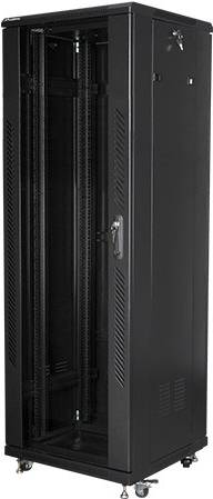 LANBERG 19 37U 600x600 freist. Glastür (FlatPack) sw (Speditionsversand)