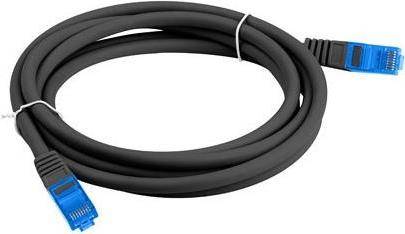 LANBERG PATCHCORD CAT.6A S/FTP LSZH CCA 2M SCHWARZ FLUKE ZER - PCF6A-10CC-0200-BK