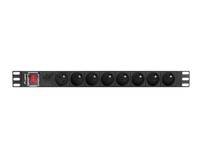 LANBERG STECKDOSENLEISTE RACK PDU 19 LANBERG 1U 16A 8X 230V - PDU-08E-0200-BK
